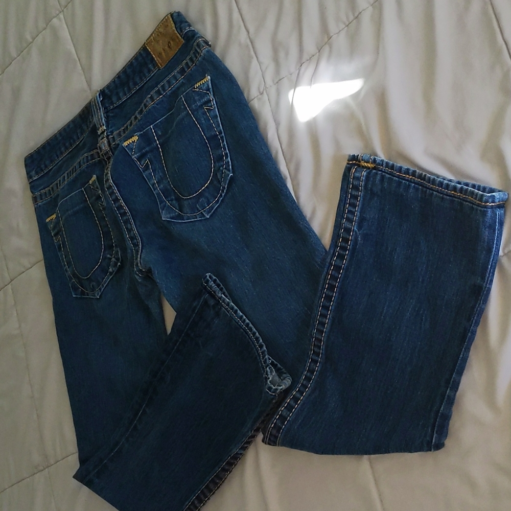 True Religion Boot Cut Medium Dark Wash Jeans